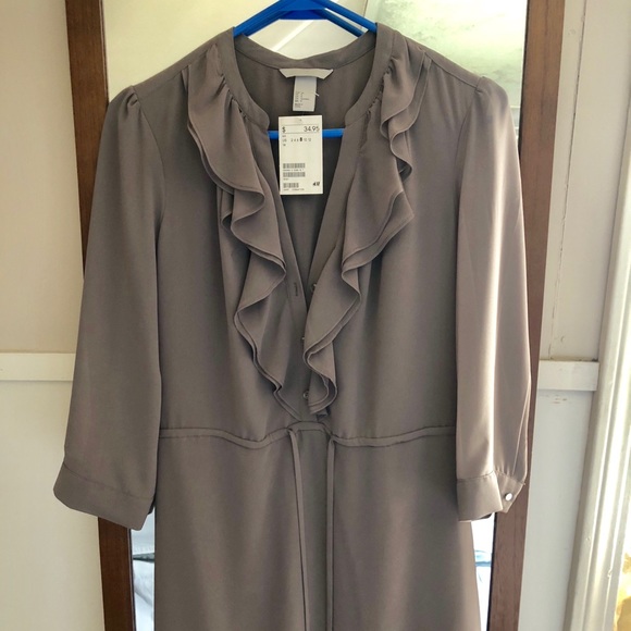 H&M Frilly Sheer Drawstring Dress - Picture 6 of 7